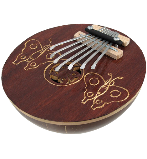 Hand Carved Coconut Karimba Mbira Thumb Piano
